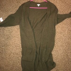 Army green BP cardigan